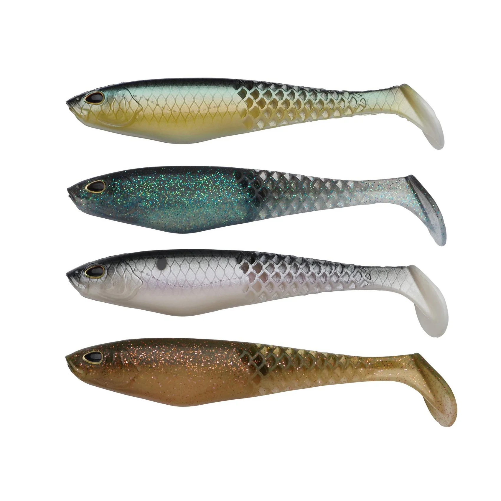 Berkley Cullshad 12,5 cm Clear Water Mix jigi 4 kpl/pkt - Image 2