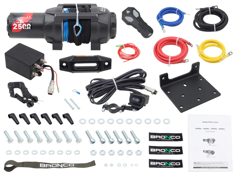 Bronco HDQS Heavy Duty Quick Spool 2500 sähkövinssi kaukosäätimellä 1133 kg - Image 3