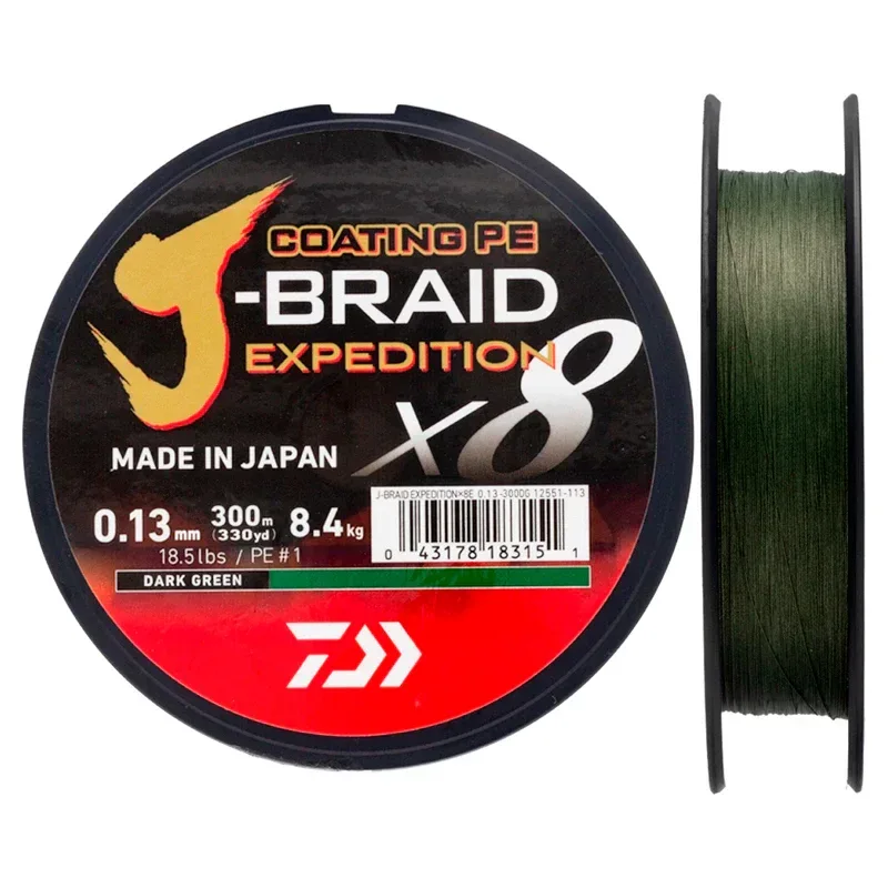 Daiwa J-Braid Expedition X8 Dark Green 3000 m kuitusiima - Image 6