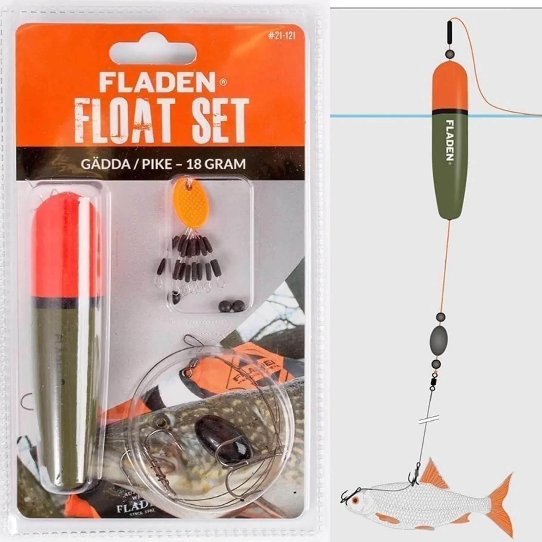 Fladen Pike Float Set 18 g täkyonkisetti - Image 2