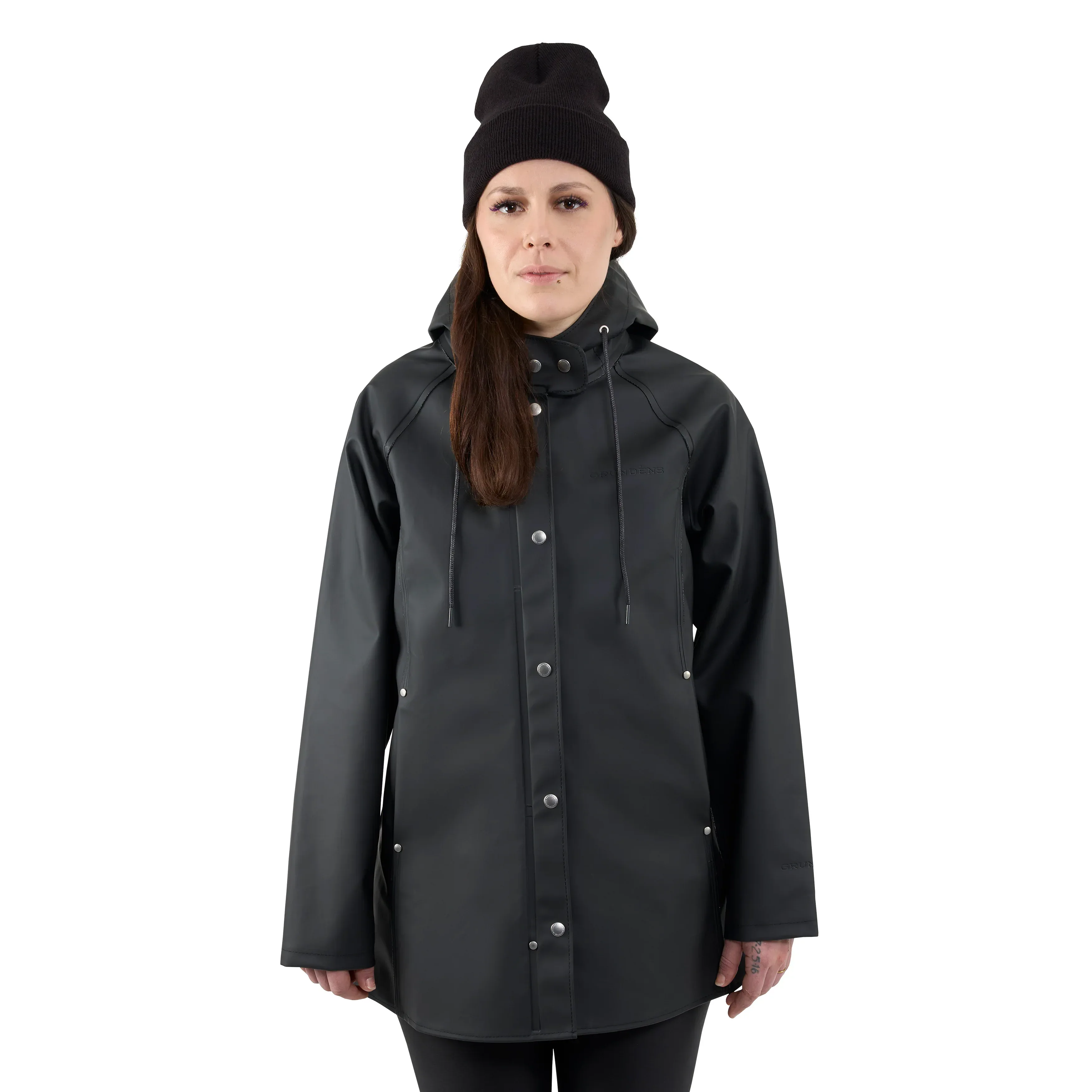 Grundens 1926 Regnkläder Coat Black naisten sadetakki - Image 5