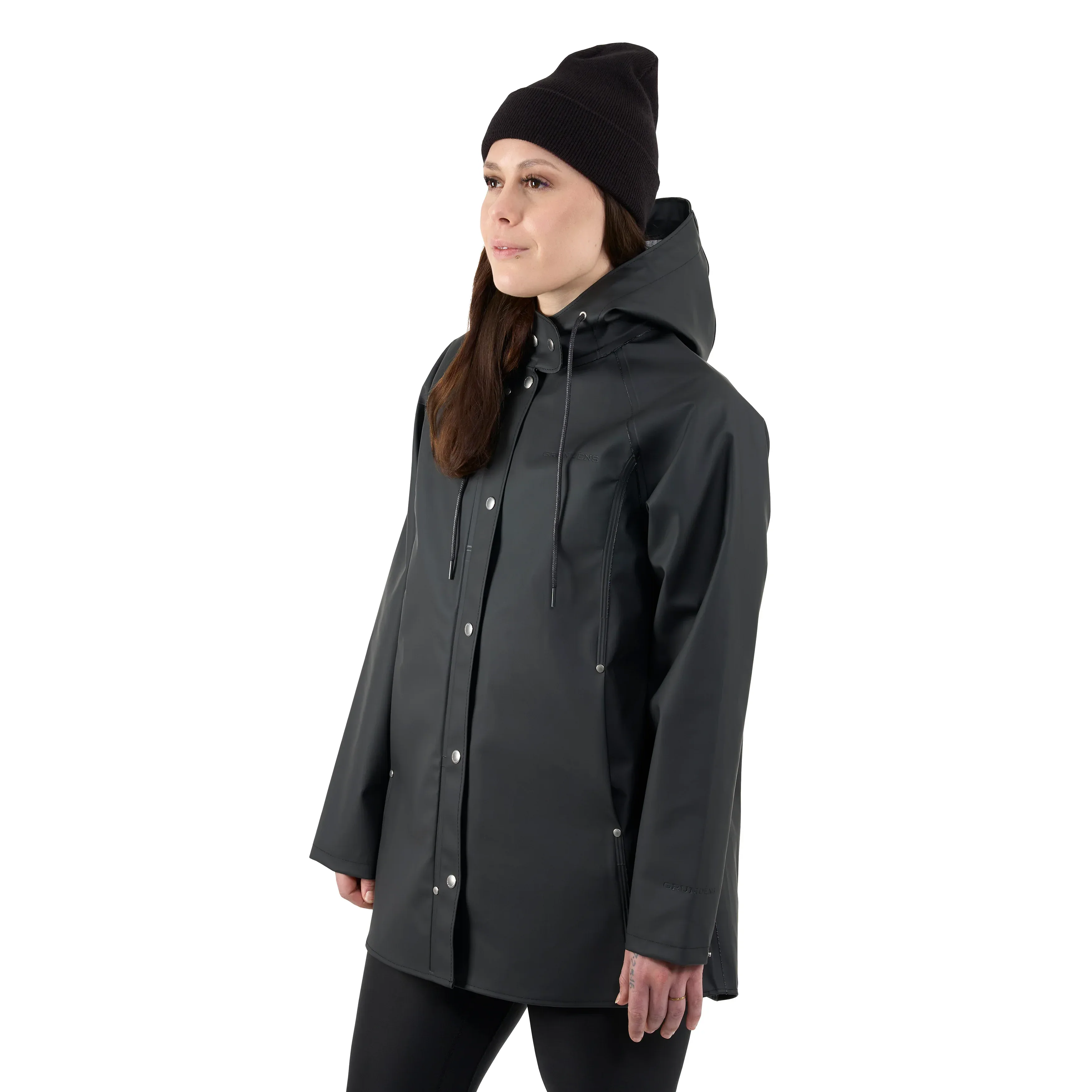 Grundens 1926 Regnkläder Coat Black naisten sadetakki - Image 7