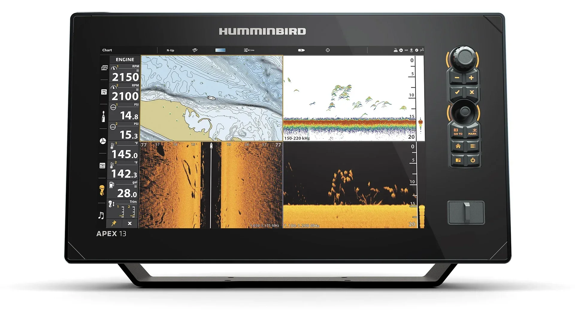 Humminbird APEX 13 MEGA SI+ yhdistelmälaite (ei anturia)