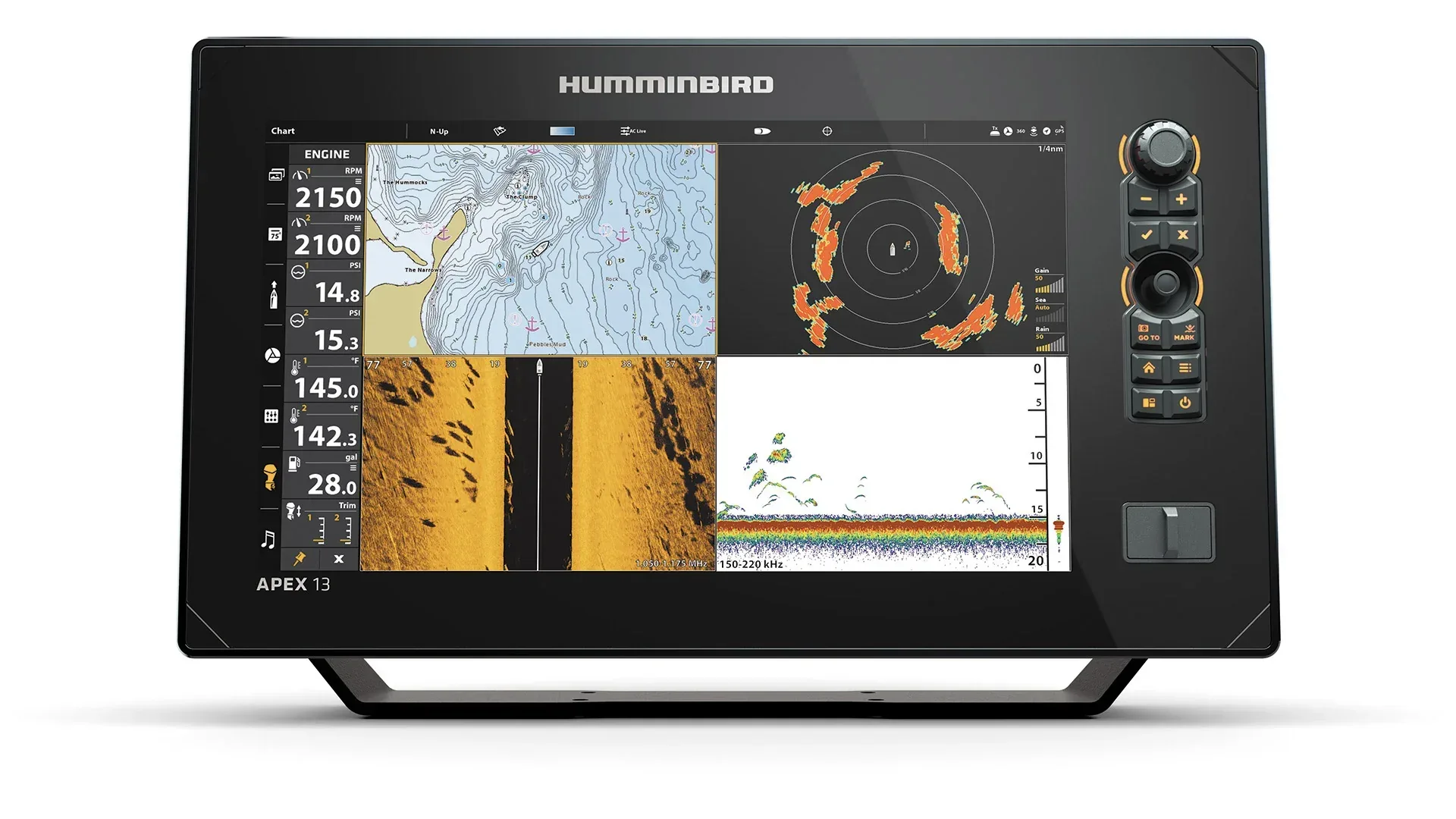 Humminbird APEX 13 MEGA SI+ yhdistelmälaite (ei anturia) - Image 2