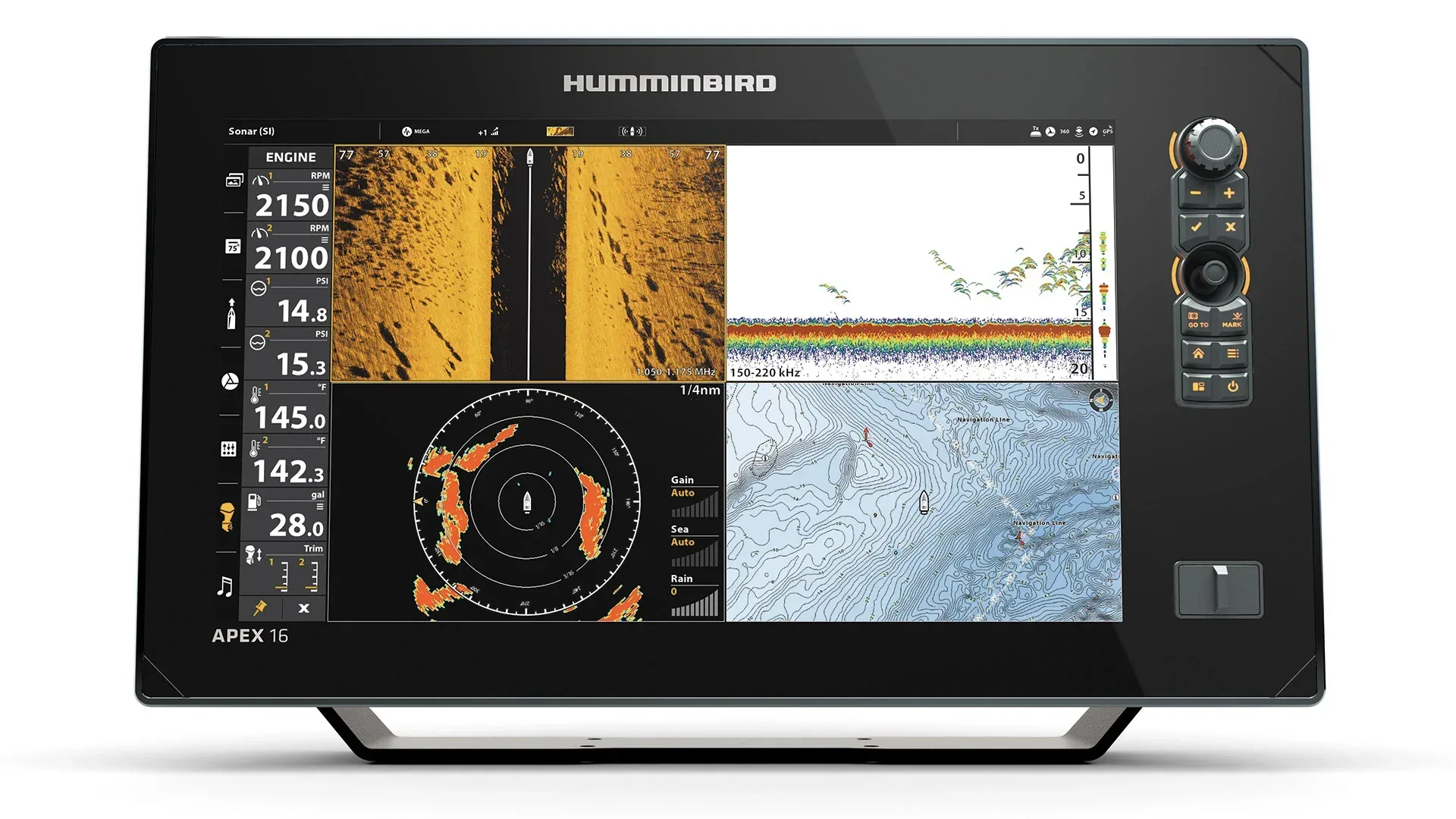 Humminbird APEX 16 MEGA SI+ yhdistelmälaite (ei anturia) - Image 2