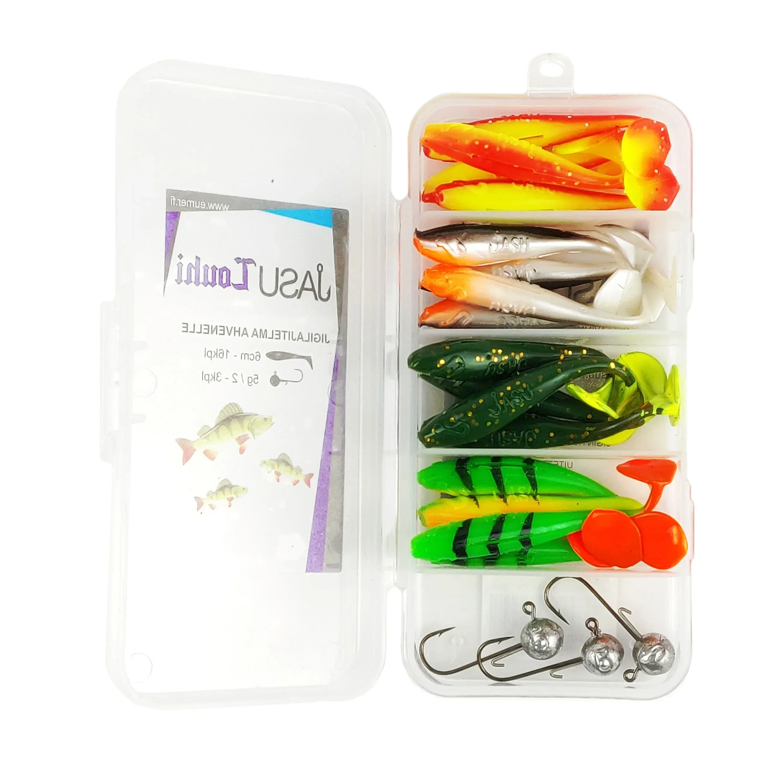 Jasu Louhi jigilajitelma 6 cm 16kpl + jigipäät