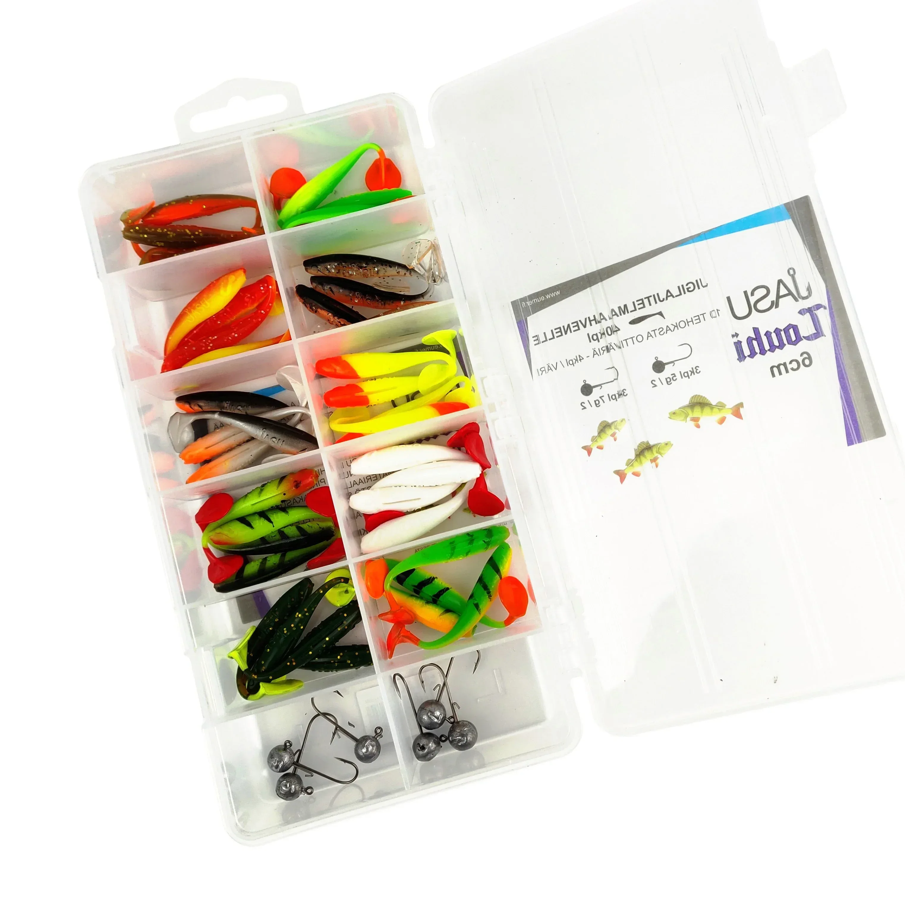 Jasu Louhi jigilajitelma 6 cm 40 kpl + jigipäät