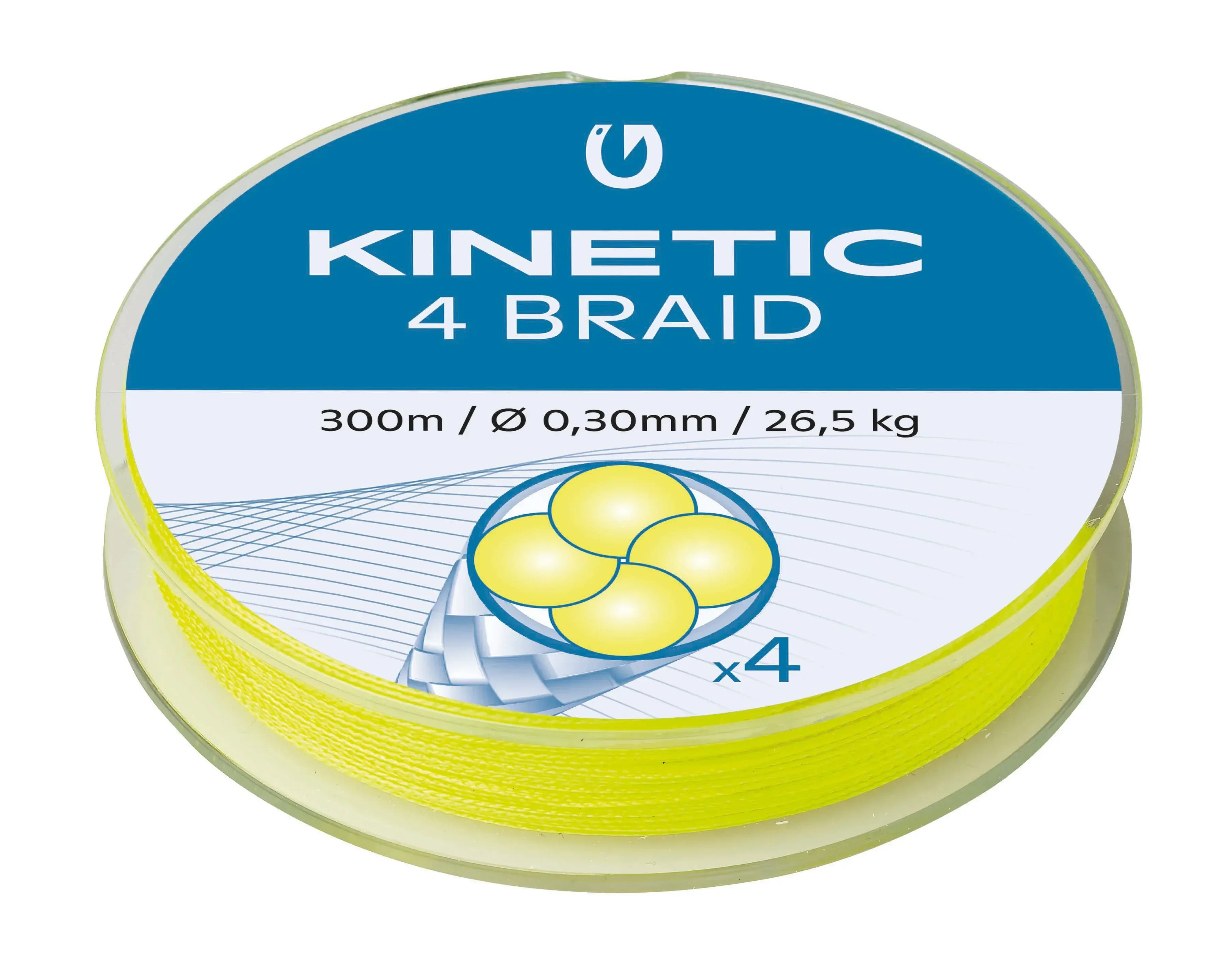 Kinetic 4 Braid Fluo Yellow 300 m kuitusiima - Image 8