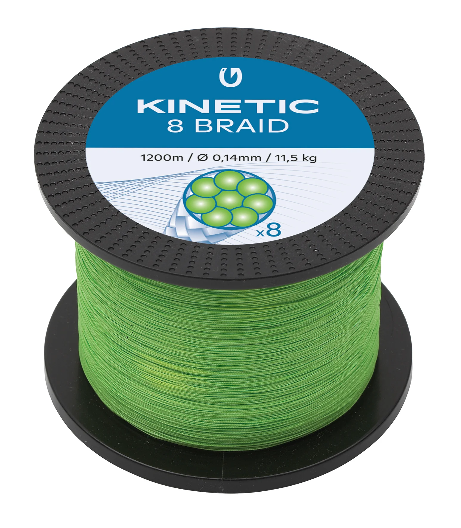 Kinetic 8 Braid Fluo Green 1200 m kuitusiima - Image 6