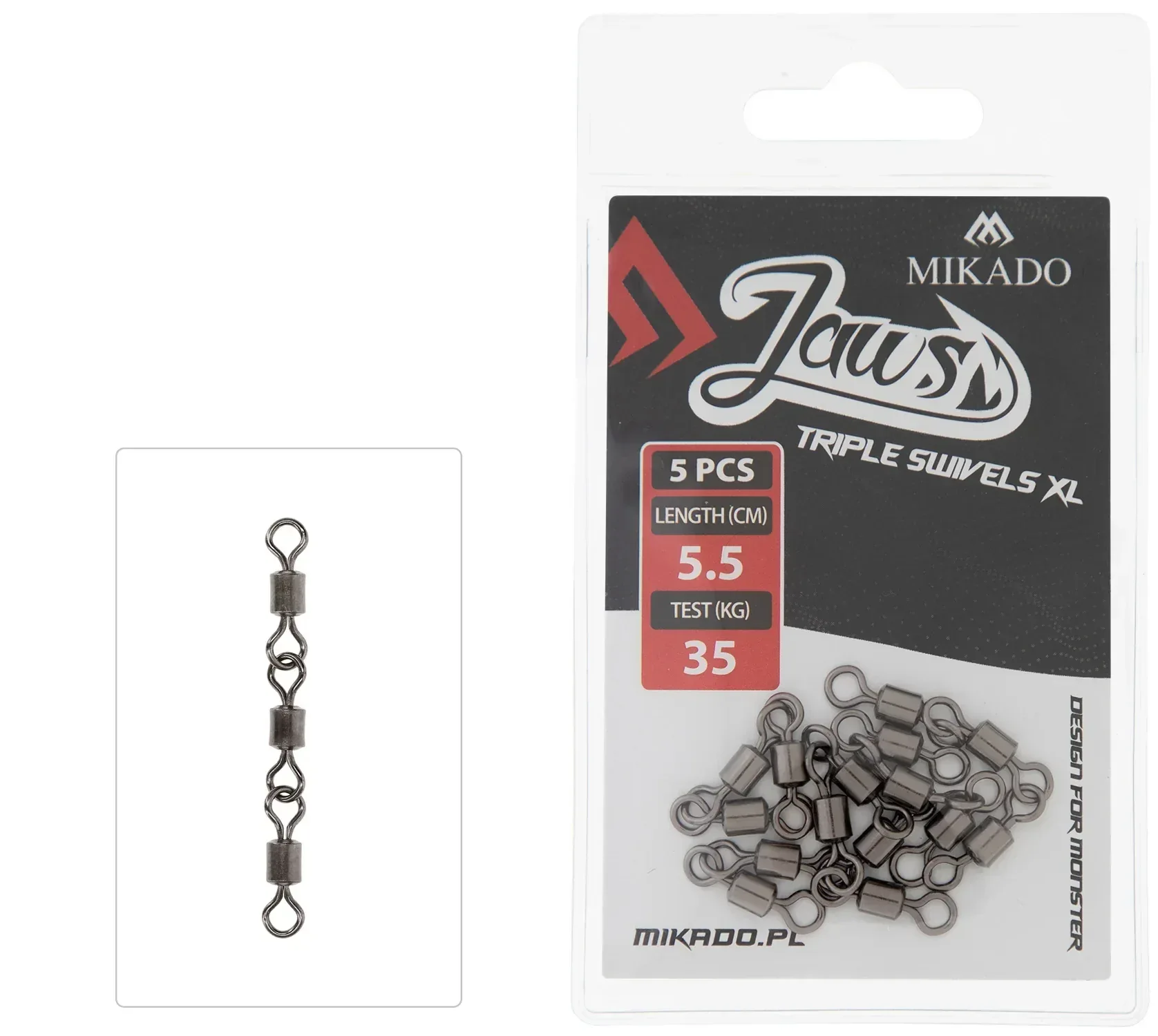 Mikado Jaws Triple XL kolmoisleikari 5 kpl/pkt