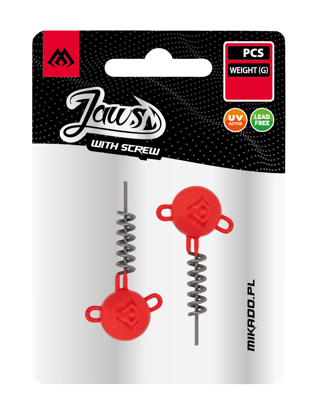 Mikado Jaws UV jigipääruuvi 2 kpl/pkt