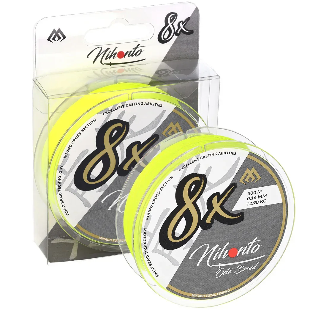 Mikado Nihonto Octa Braid 300 m keltainen kuitusiima - Image 3