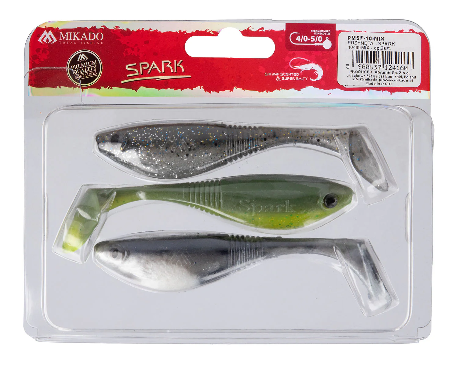 Mikado Spark 10 cm Mix jigi 3 kpl/pkt