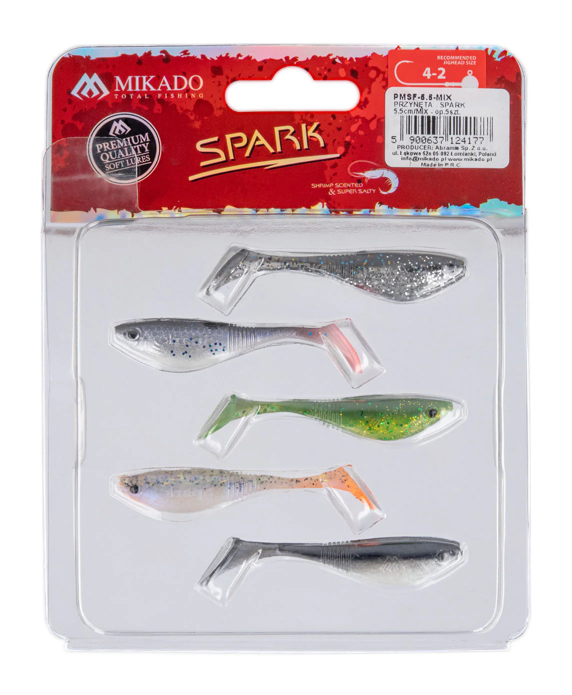 Mikado Spark 5,5 cm Mix jigi 5 kpl/pkt - Image 2
