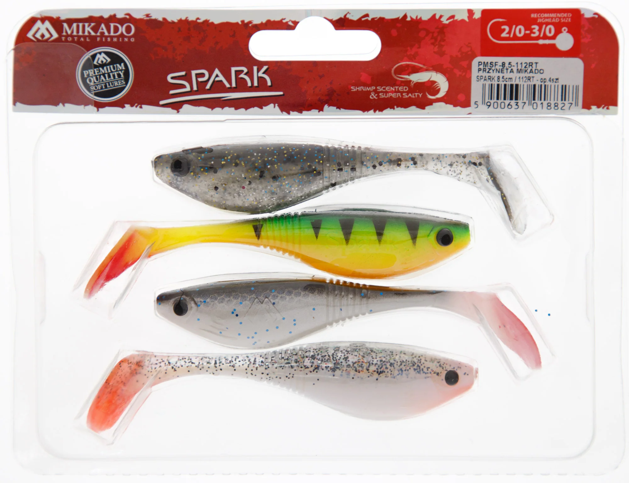 Mikado Spark 8.5 cm Mix jigi 4 kpl/pkt
