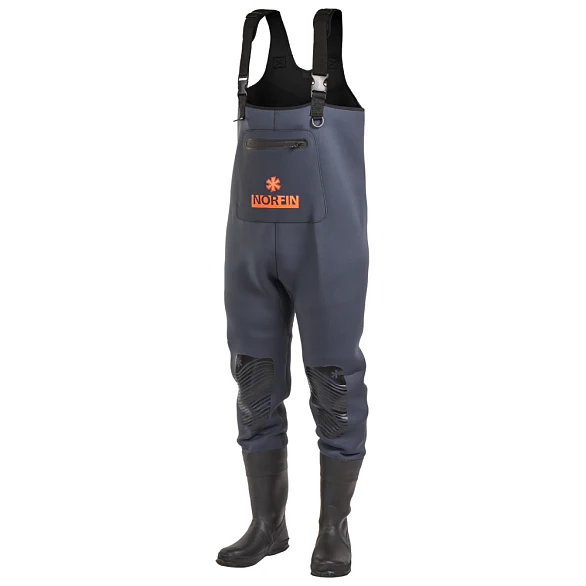 Norfin Shadow Neoprene kahluuhousut saappailla