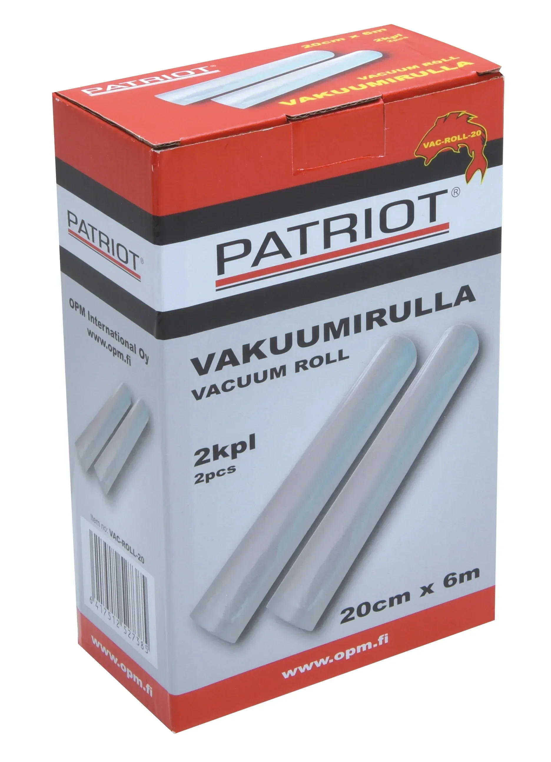 Patriot vakuumirulla 20cm x 6m 2kpl/pkt