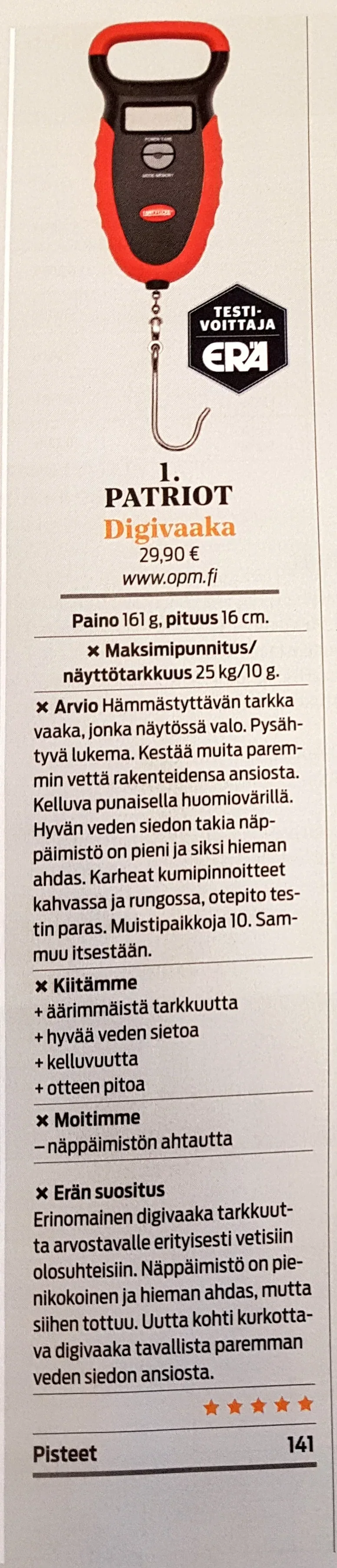 Patriot vesitiivis ja kelluva 22 kg digivaaka - Image 3