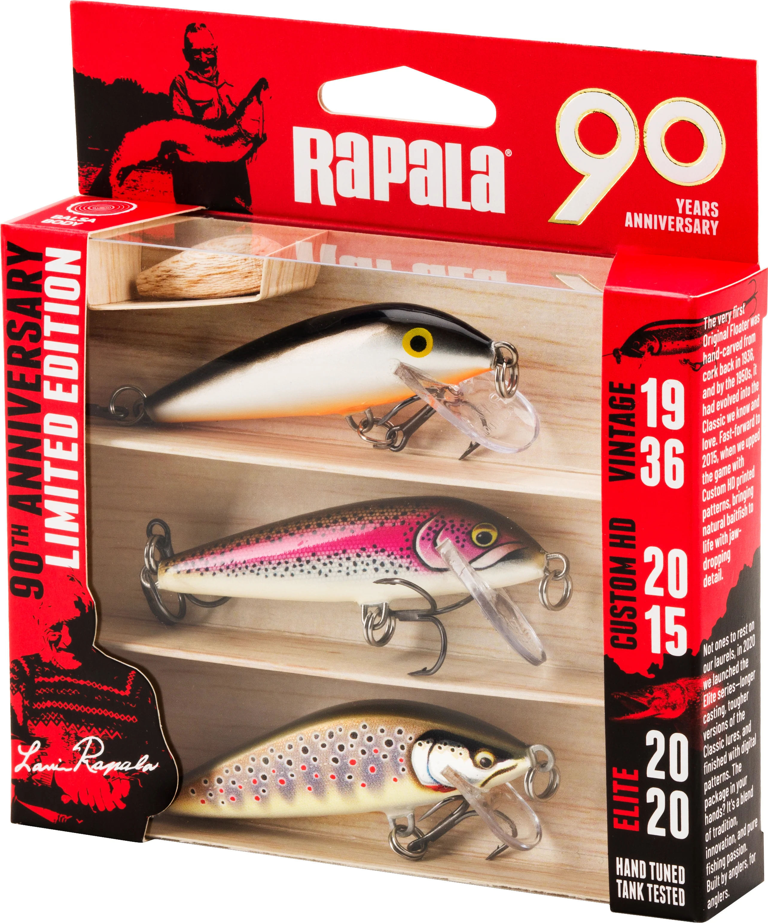 Rapala 90 vuotta R90 Countdown Mid Naturistic vaappulajitelma 3 kpl/pkt - Image 9