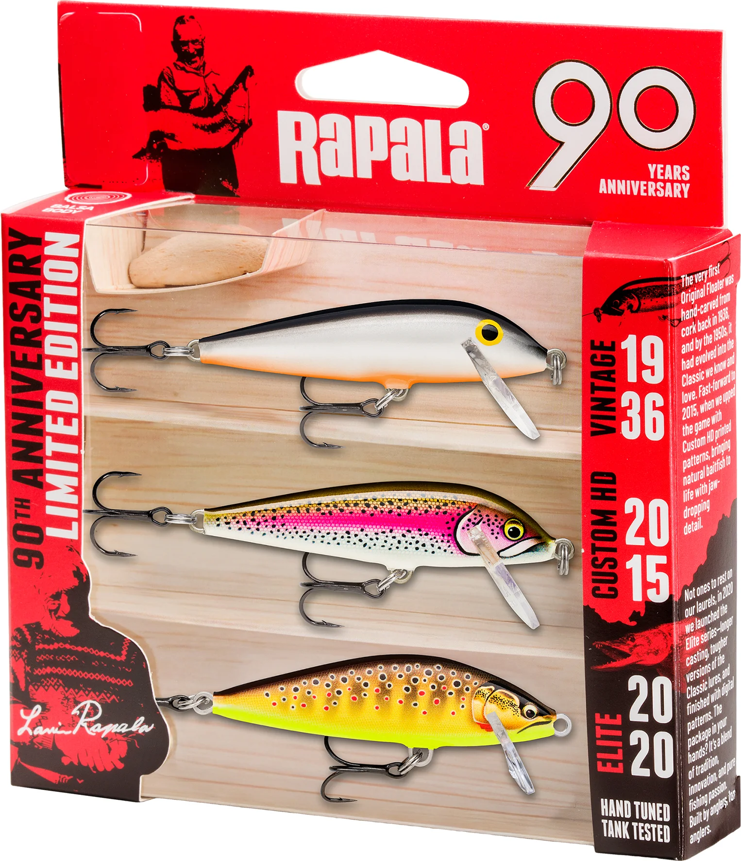 Rapala 90 vuotta R90 Countdown Mid Nordic vaappulajitelma 3 kpl/pkt - Image 2