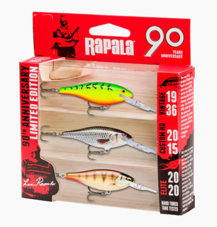 Rapala 90 vuotta R90 Shad Rap Mid Bright vaappulajitelma 3 kpl/pkt - Image 2