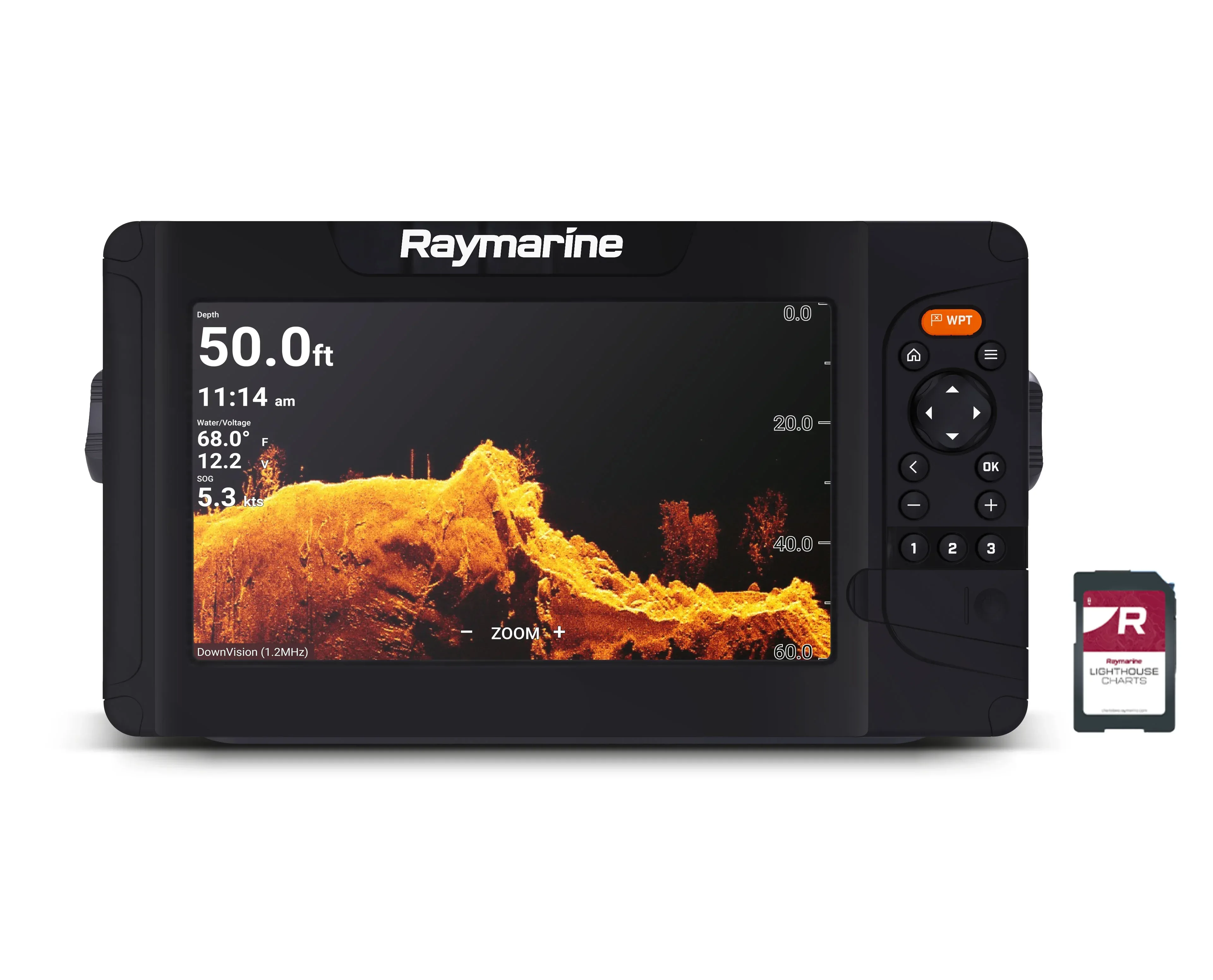 Raymarine Element 9 HV yhdistelmälaite + HV-100 anturi + ladattava LightHouse kartta