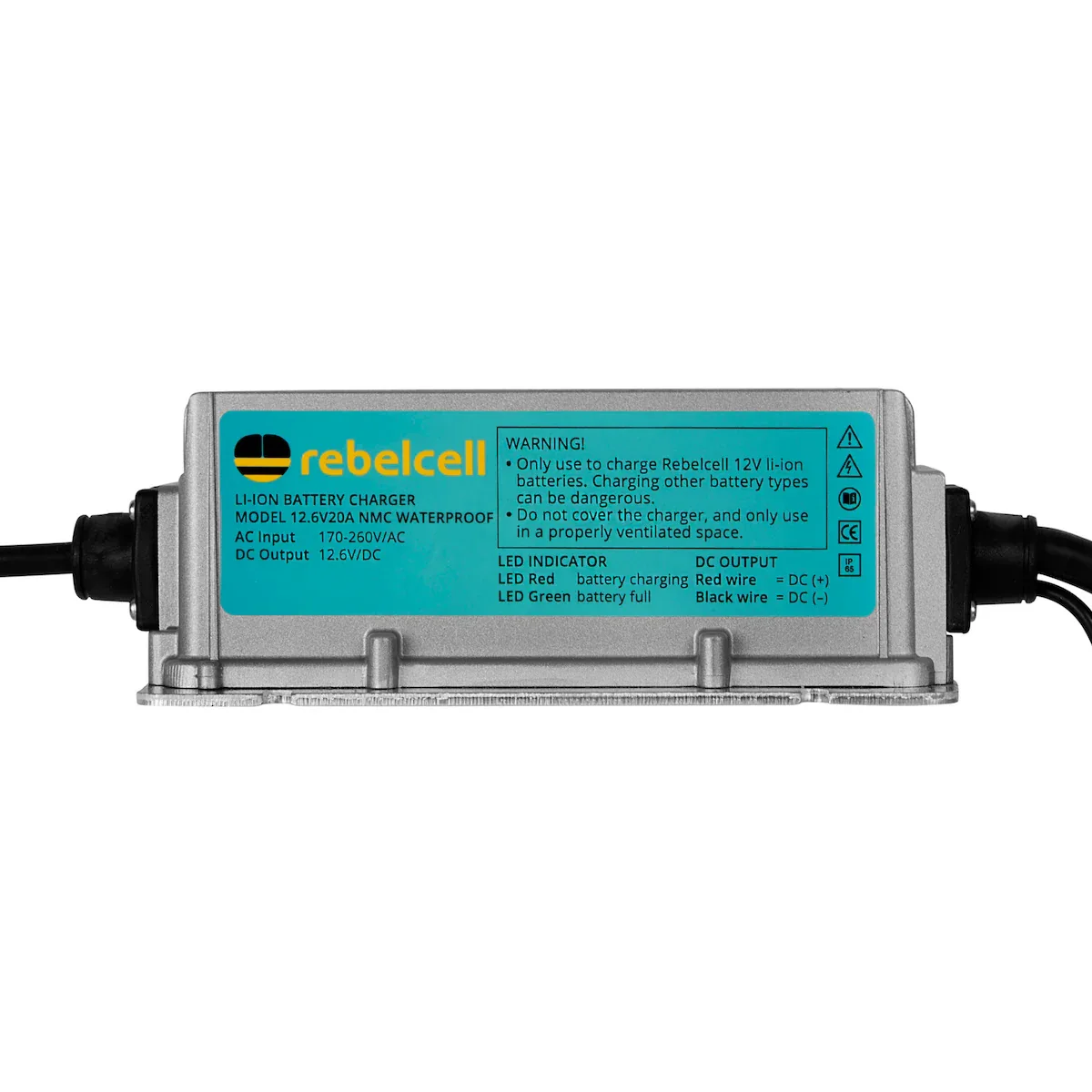 Rebelcell 20A 12V vedenpitävä litium akkulaturi - Image 2