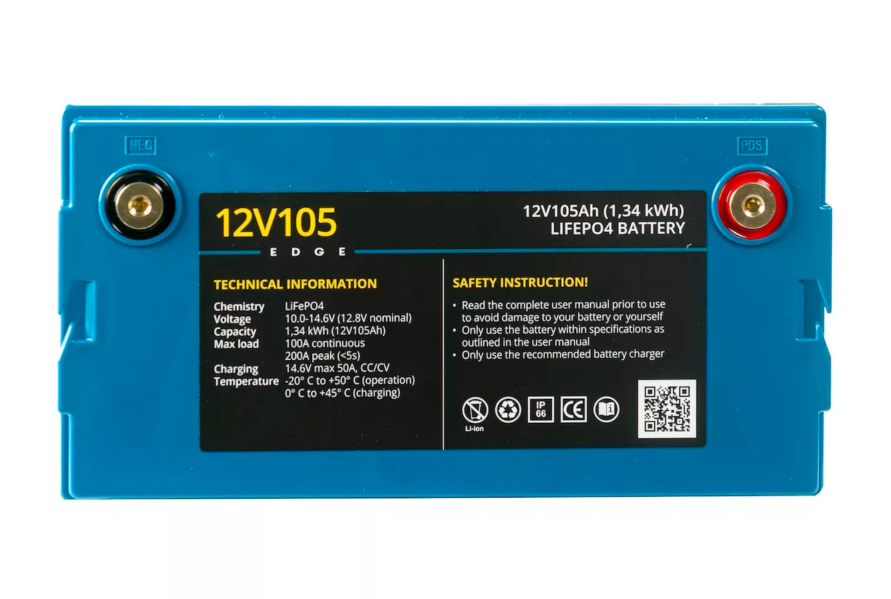 Rebelcell Edge 12V 105 Ah Bluetooth LiFePO4 akku - Image 4