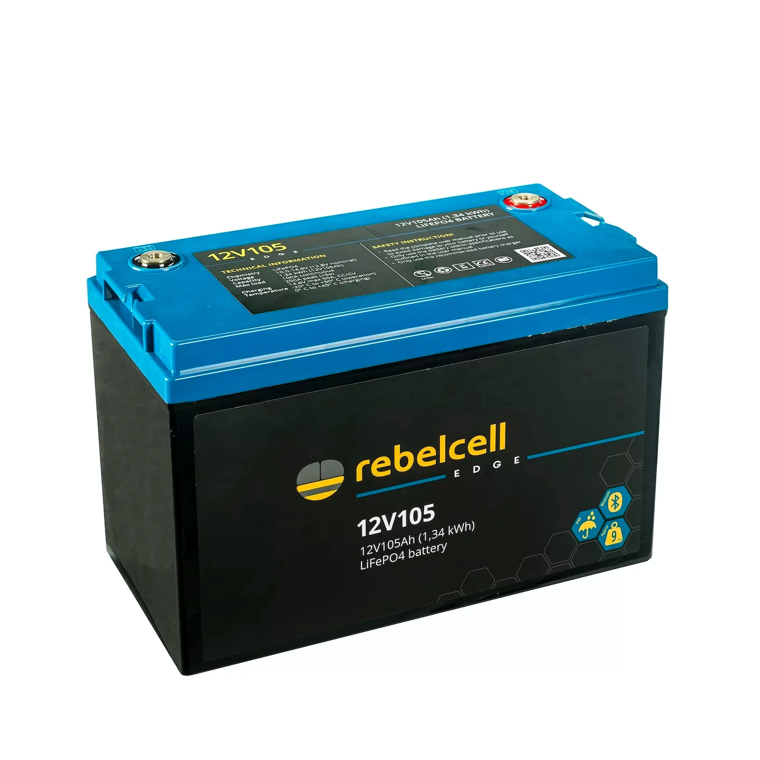 Rebelcell Edge 12V 105 Ah Bluetooth LiFePO4 akku - Image 7