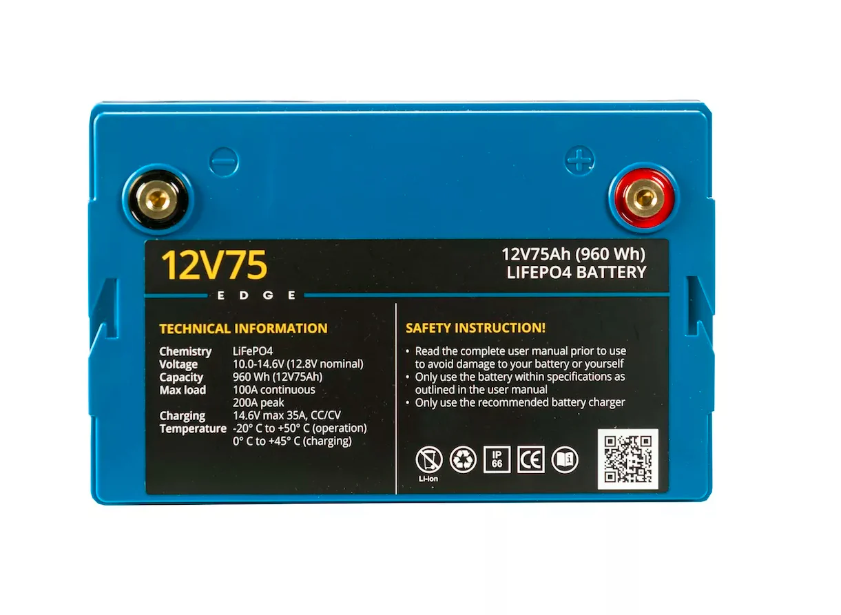 Rebelcell Edge 12V 75 Ah Bluetooth LiFePO4 akku - Image 3