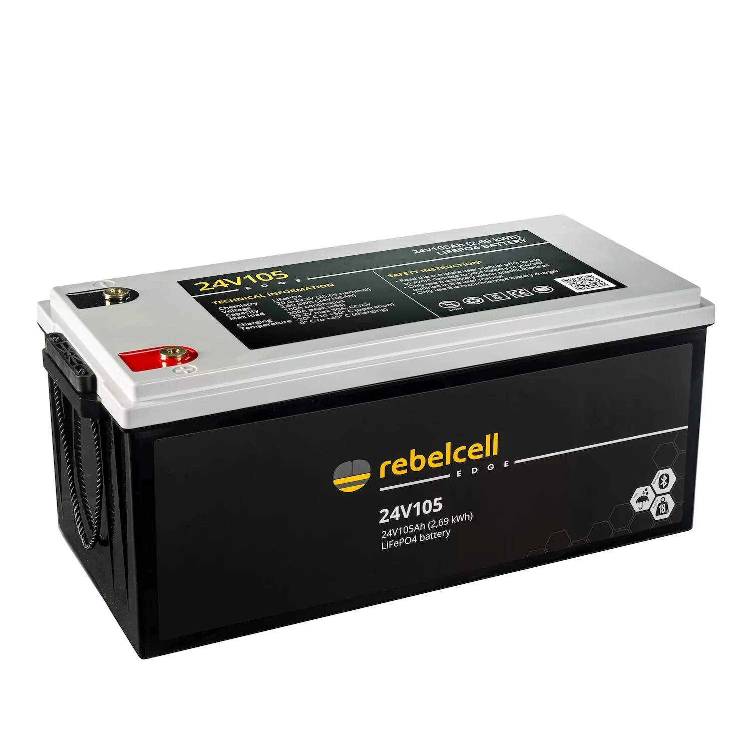 Rebelcell Edge 24V 105 Ah Bluetooth LiFePO4 akku - Image 6