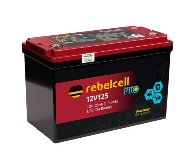 Rebelcell Pro 12V 125 Ah Bluetooth LiFePO4 akku