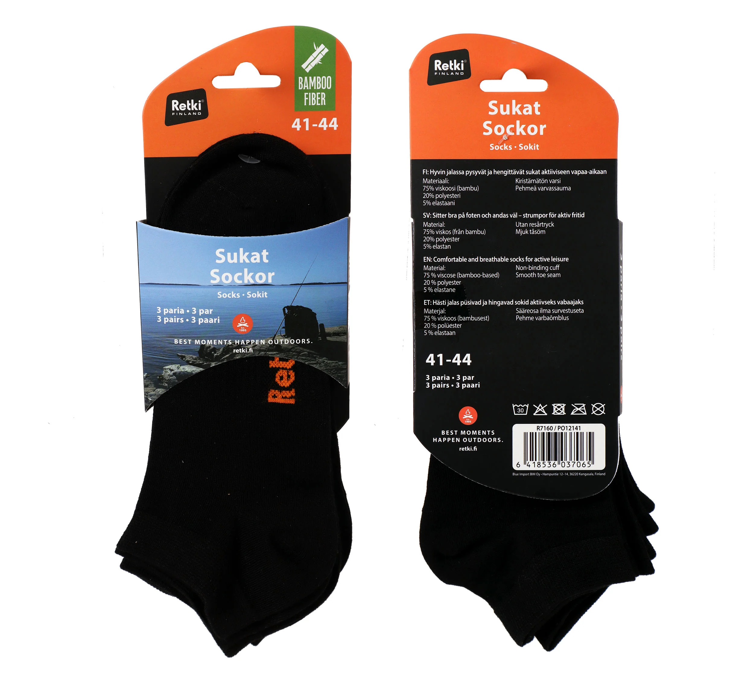 Retki sukat bambu 41-44 3 pr/pkt - Image 2
