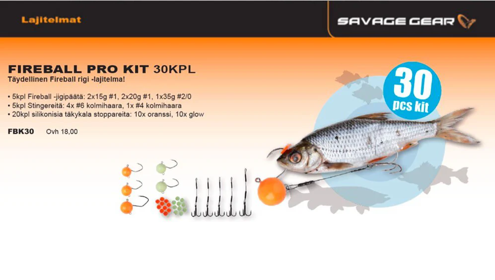 Savage Gear Fireball Pro Pack täkyongintasarja 30 kpl/pkt - Image 2