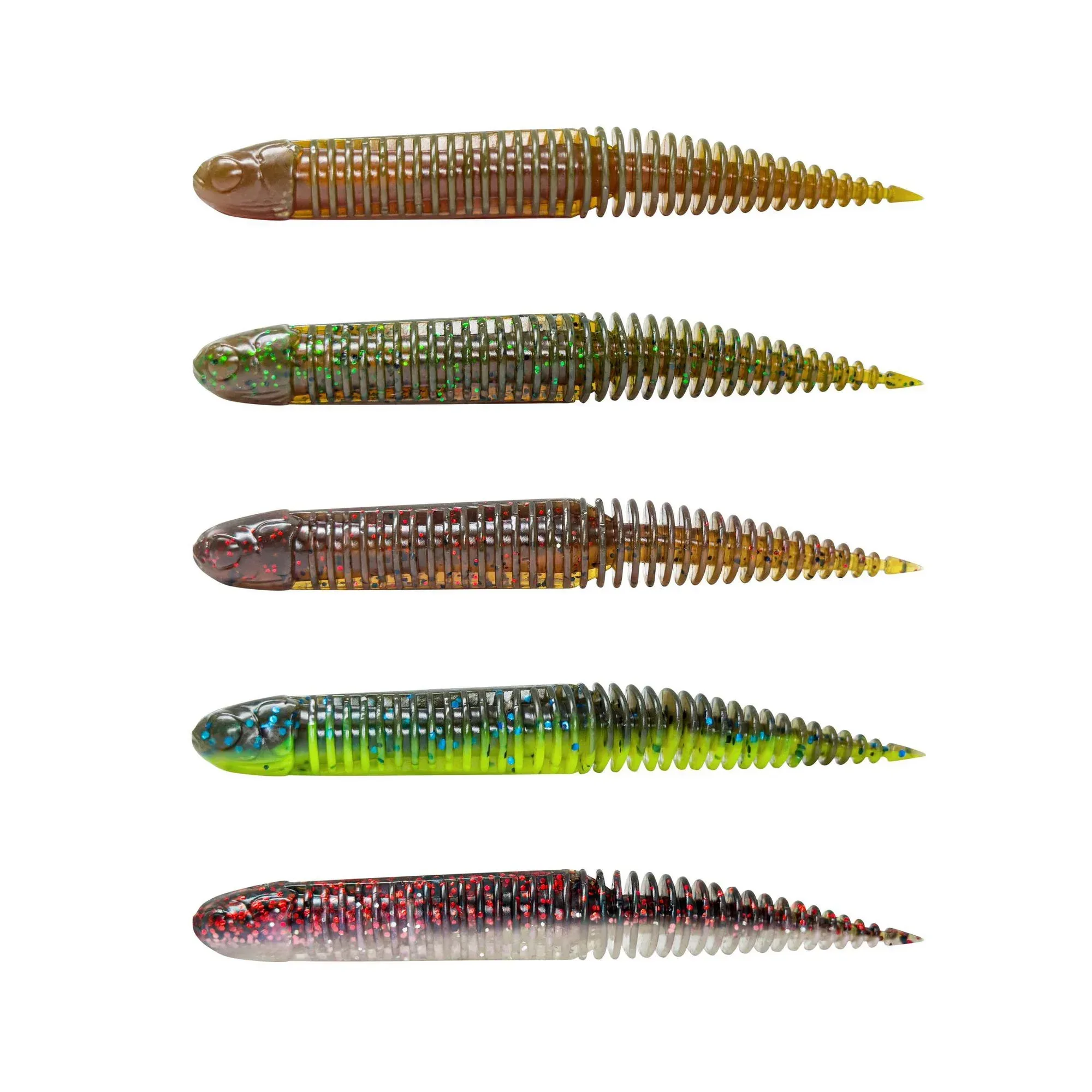 Savage Gear NED Dragon Tail Slug 8,8 cm Clear Water Mix jigilajitelma 5 kpl/pkt