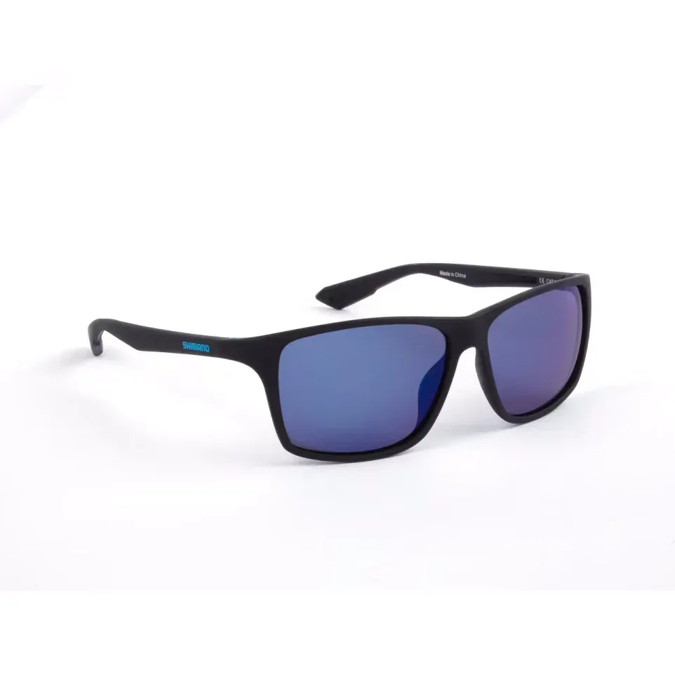 Shimano Eyewear Matte Black & Blue Mirror polarisoidut aurinkolasit