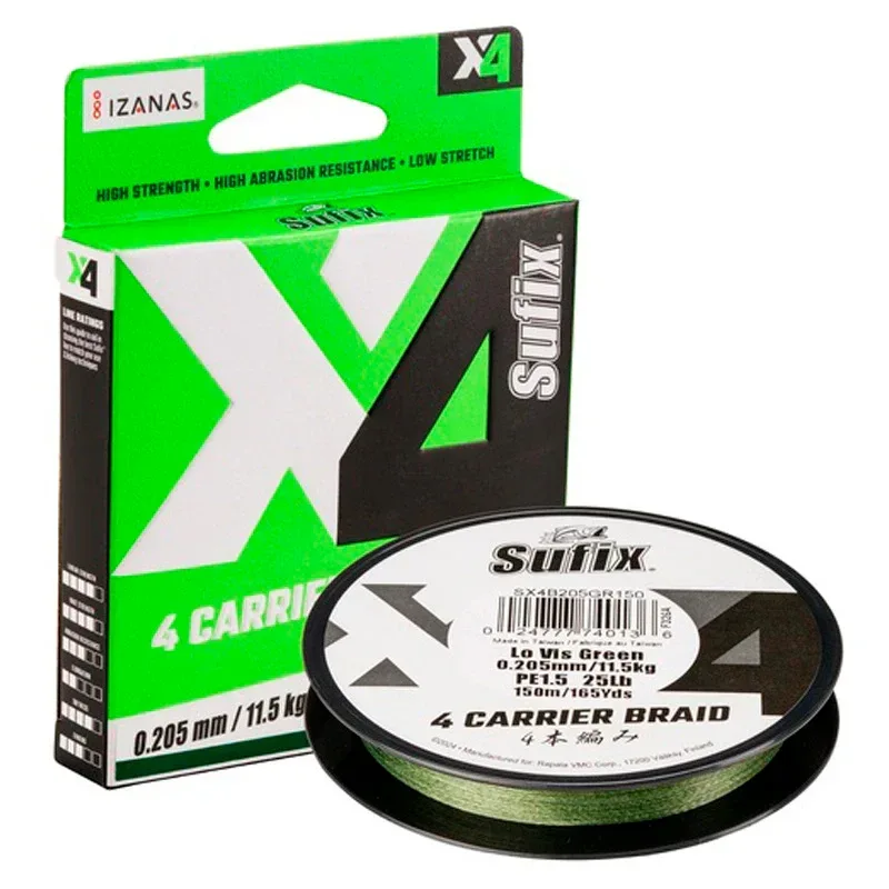 Sufix X4 Lo Vis Green 300 m kuitusiima - Image 3